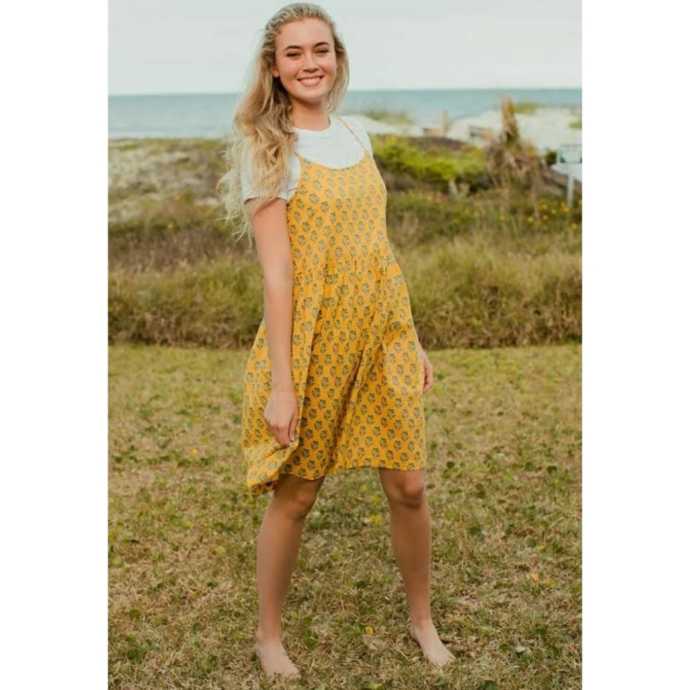 NATURAL LIFE Yellow Floral Sundress